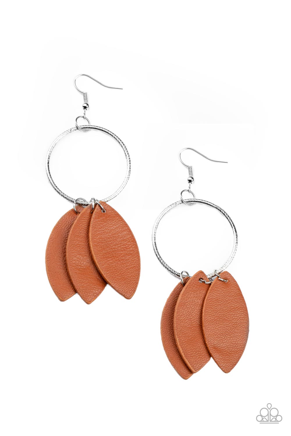 Leafy Laguna - Brown Paparazzi Earrings