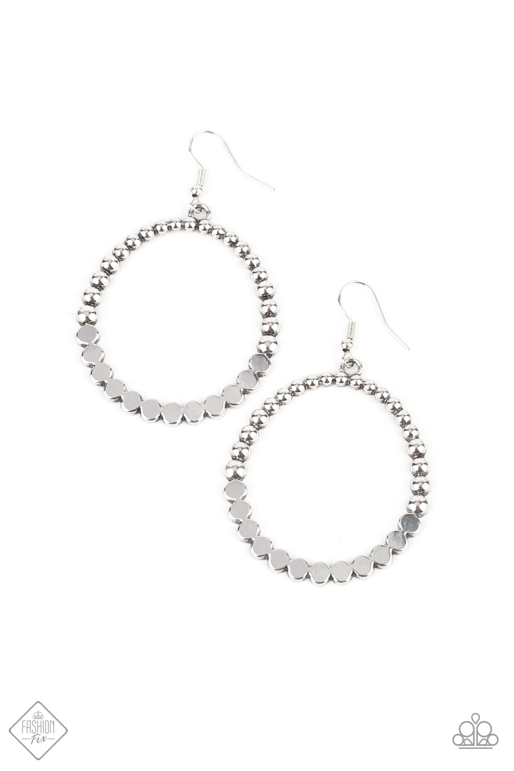 Paparazzi Rustic Society Silver Earrings