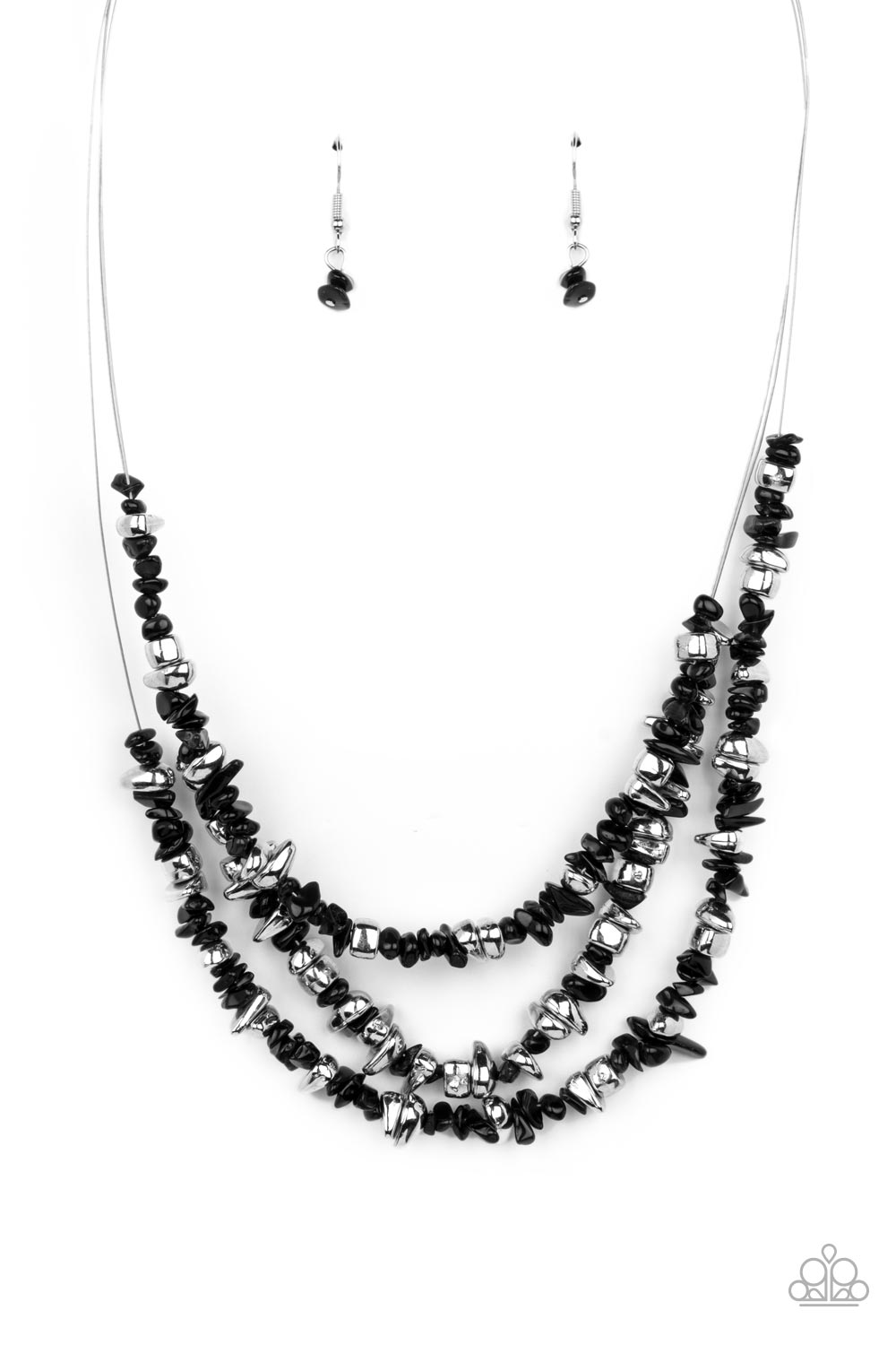 Placid Pebbles - Black Paparazzi Necklace