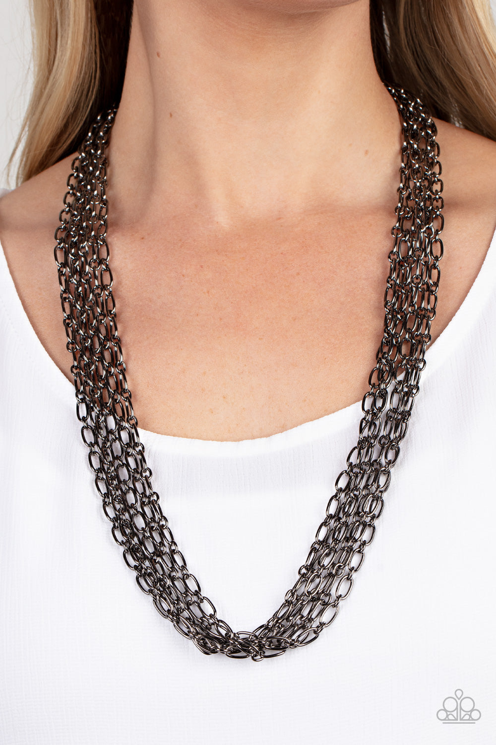 Paparazzi- Dynamite Dynamo - Black Necklace