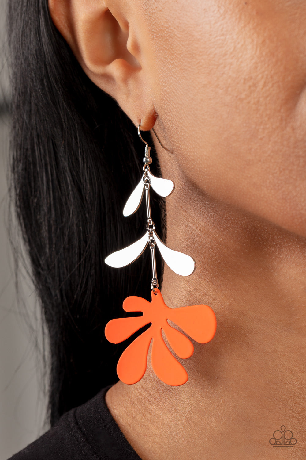 Palm Beach Bonanza - Orange Paparazzi Earrings