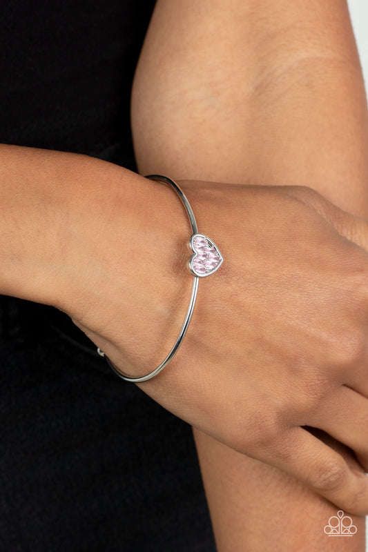 Paparazzi Heart of Ice - Pink Bracelet