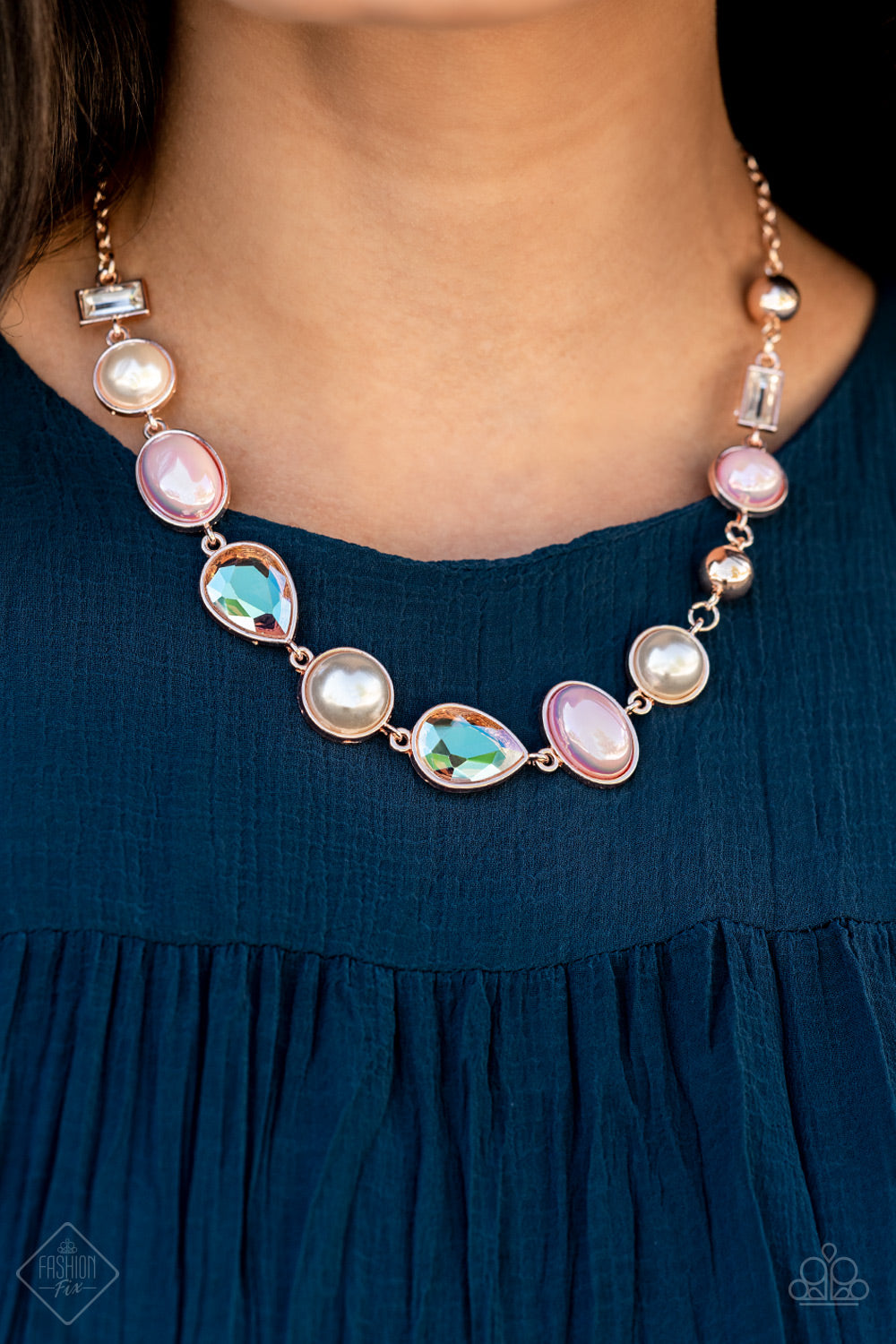 Nautical Nirvana - Rose Gold Necklace - Paparazzi