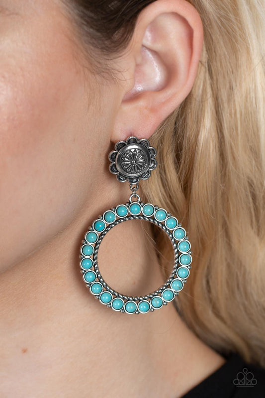 Playfully Prairie - Turquoise Paparazzi Earrings