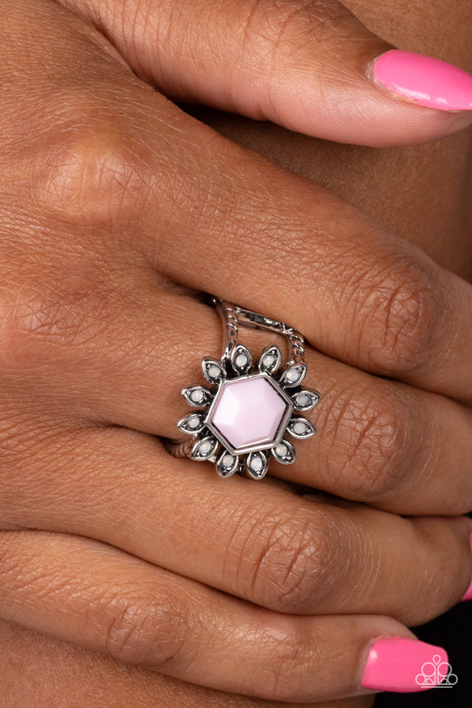Paparazzi - Wonderfully Wallflower - Pink Ring