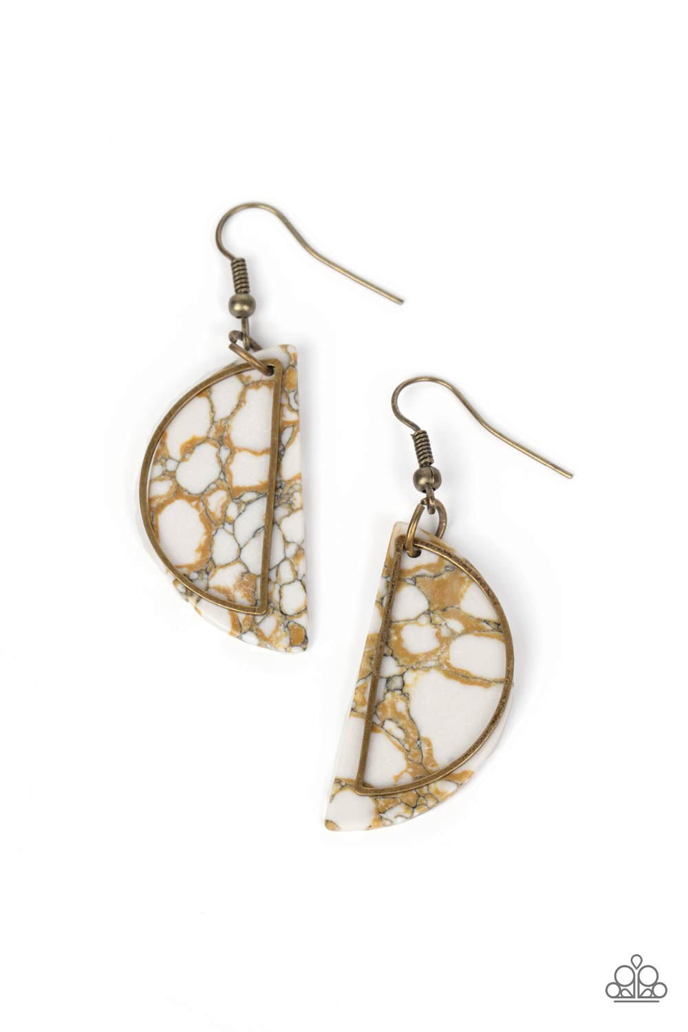 Flashdance Fashionista - Brass Earrings - Paparazzi