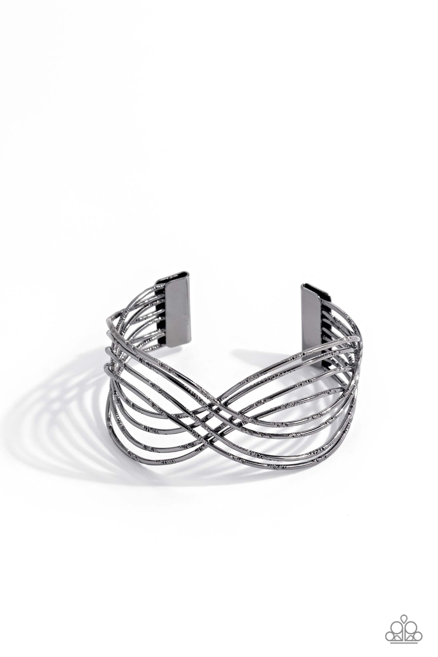 Paparazzi - WIRE Away - Black Cuff Bracelet