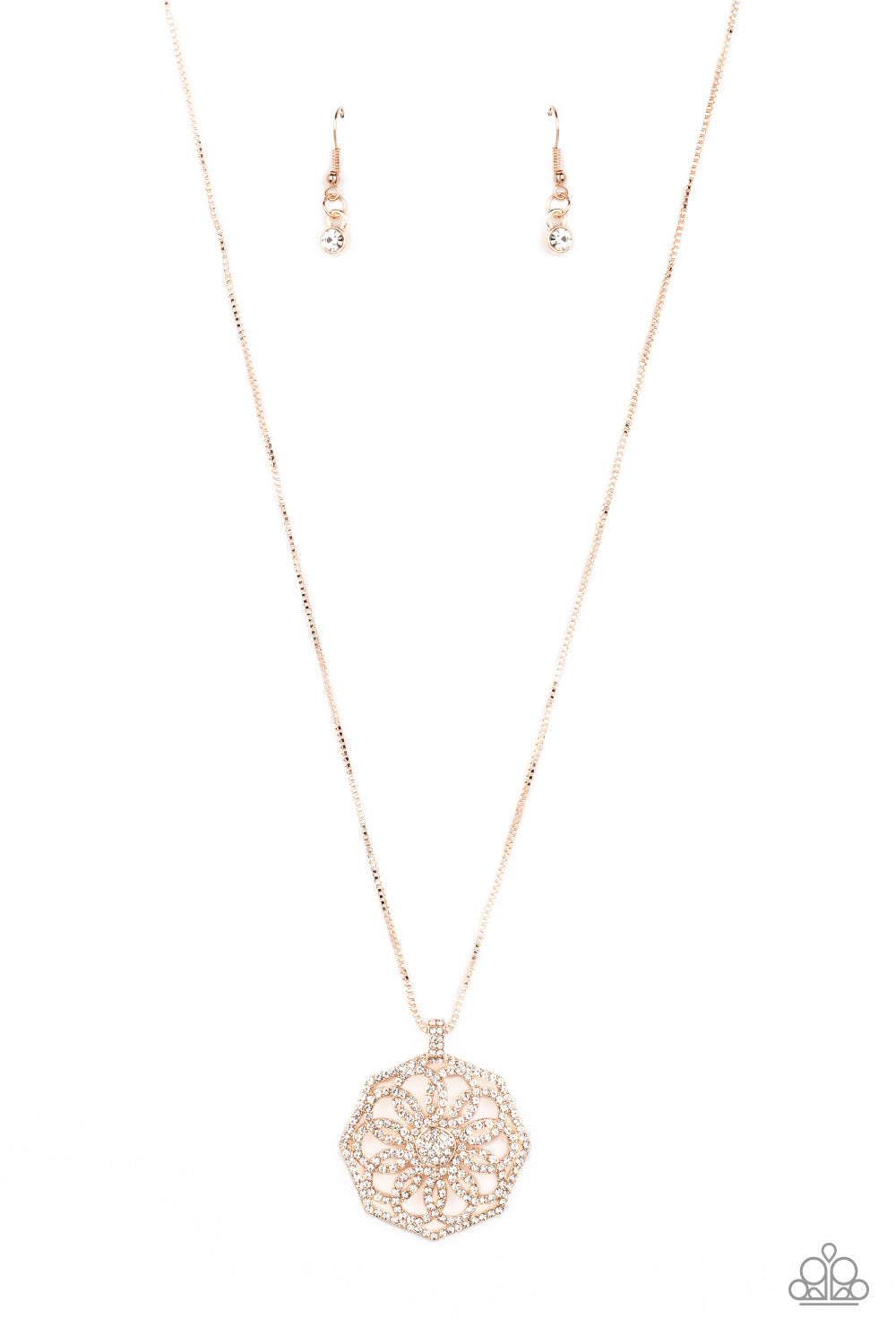 Paparazzi Botanical Bling - Rose Gold Necklace