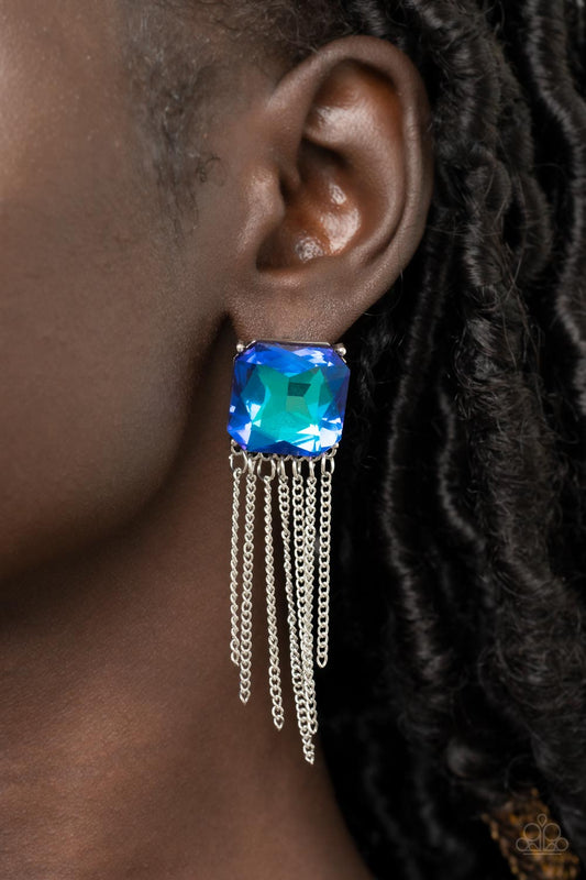 Supernova Novelty - Blue Paparazzi Earrings