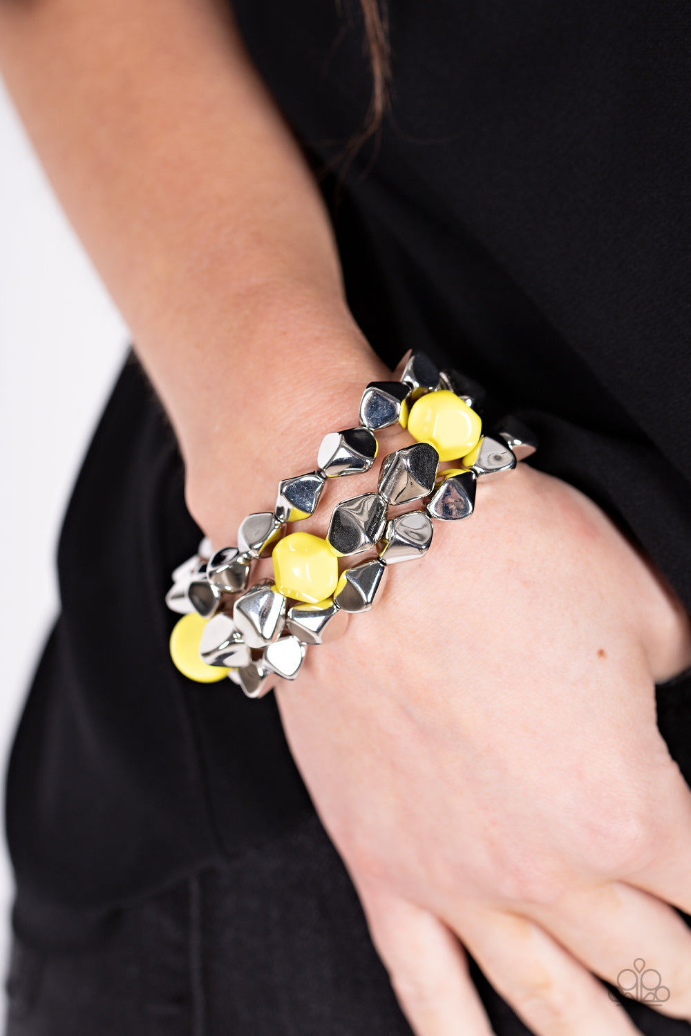 Paparazzi A Perfect TENACIOUS - Yellow Bracelet