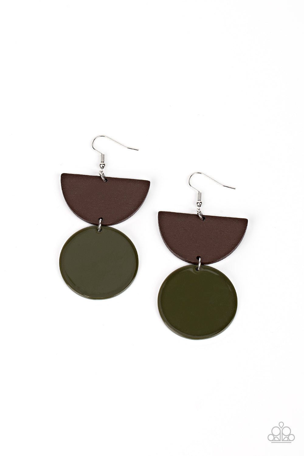 Paparazzi Beach Bistro Earrings - Green Paparazzi