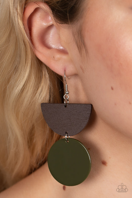 Paparazzi Beach Bistro Earrings - Green Paparazzi