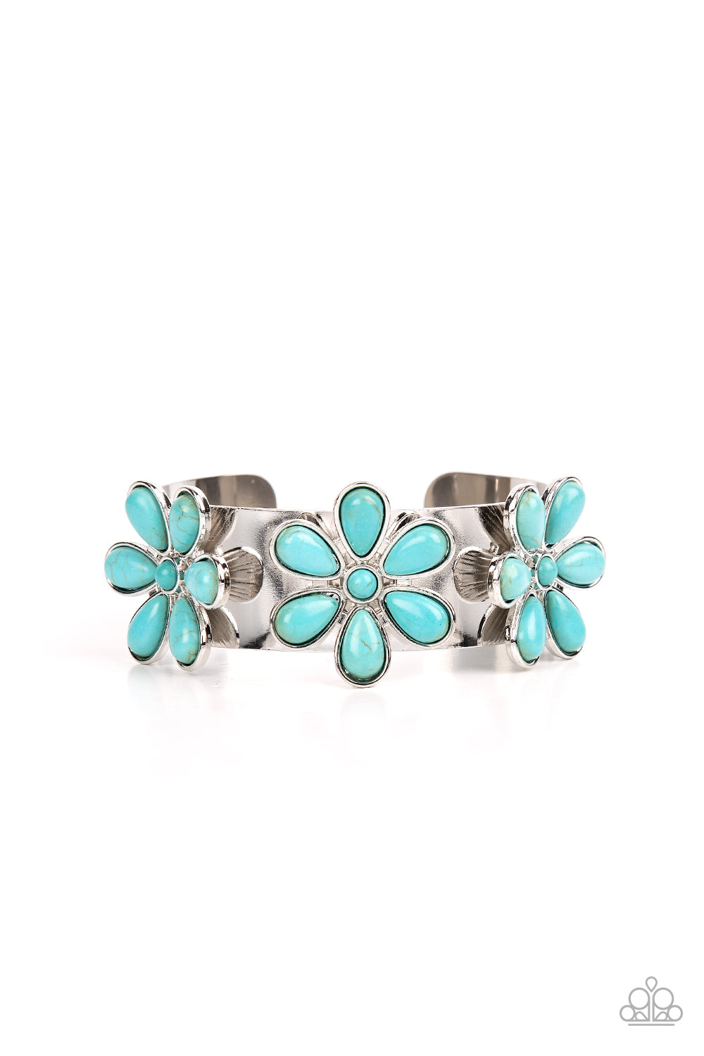 Desert Flower Patch - Blue Paparazzi Bracelet