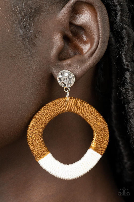 Thats a WRAPAROUND - Brown-Paparazzi Earrings