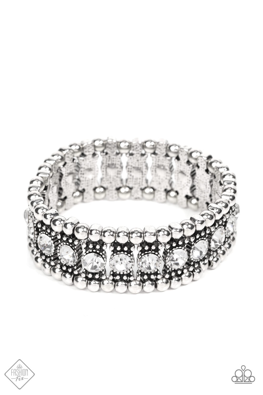 Ritzy Reboot - White Paparazzi Bracelet