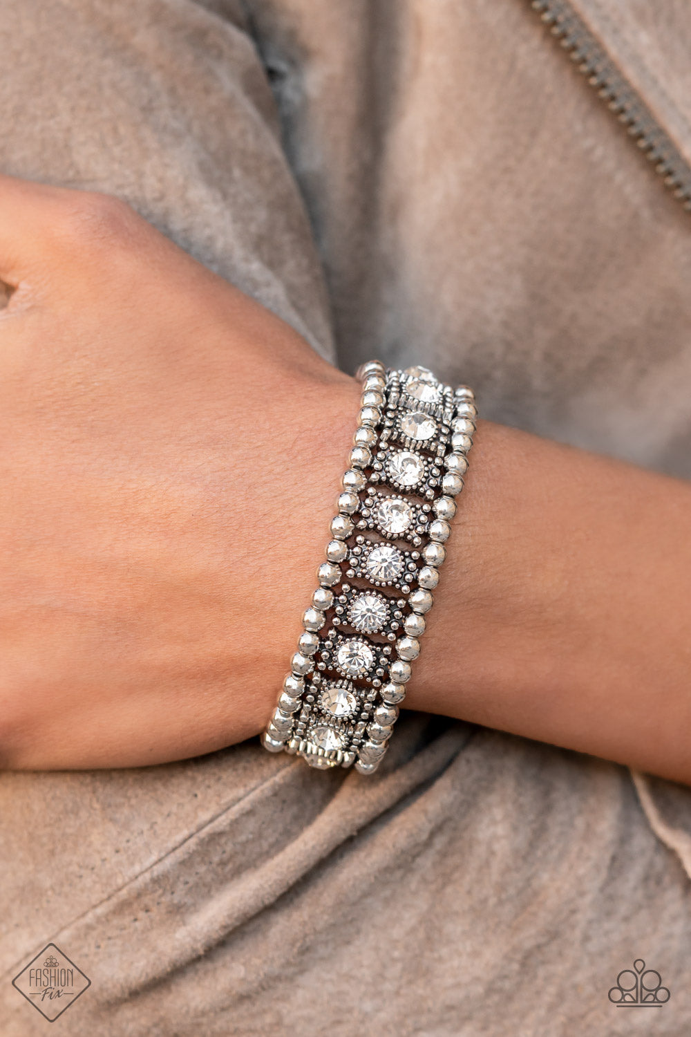 Ritzy Reboot - White Paparazzi Bracelet