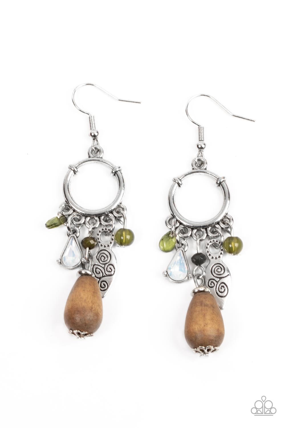 Paparazzi - Bountiful Blessings - Green Earrings