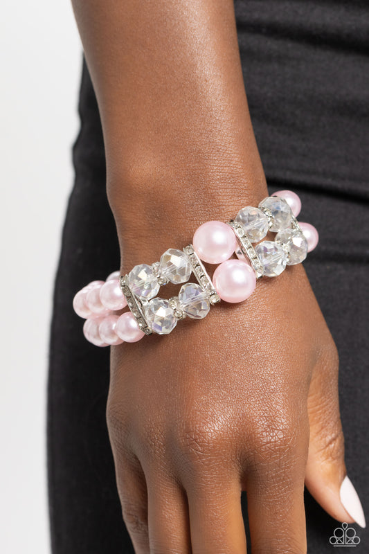 Paparazzi - Timelessly Tea Party - Pink Bracelet