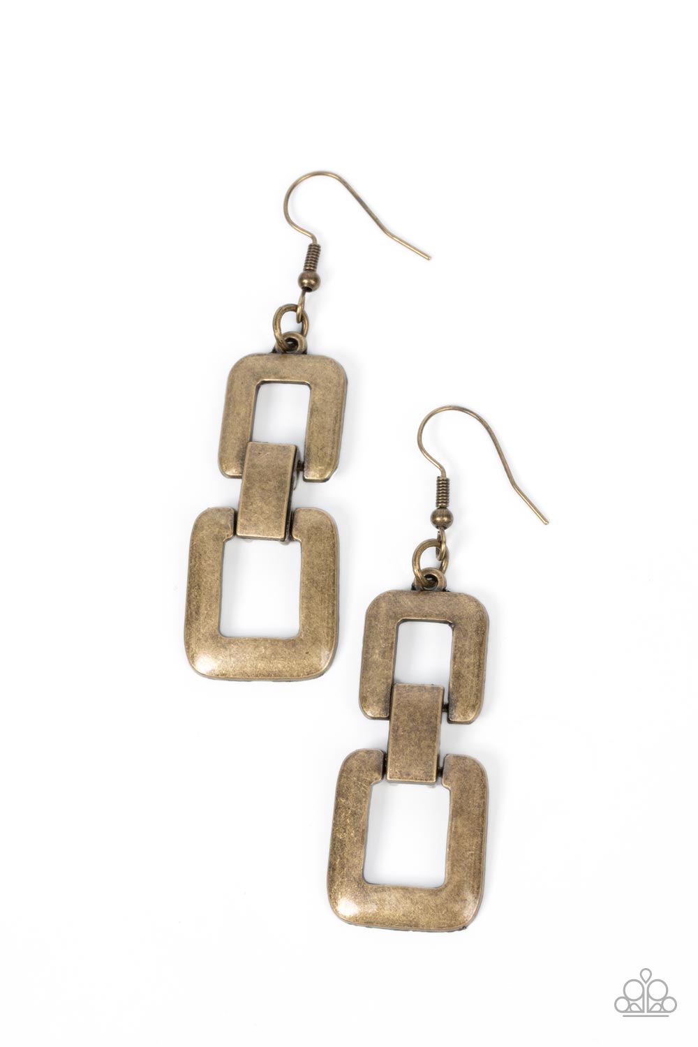 Public Square - Brass Earrings-Paparazzi