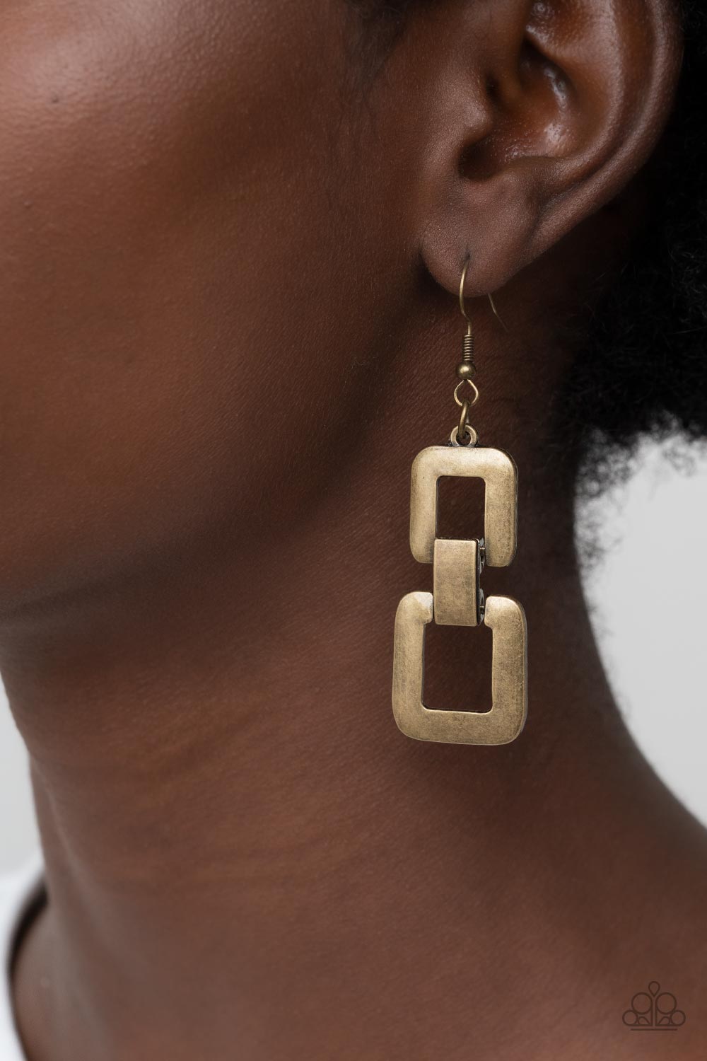 Public Square - Brass Earrings-Paparazzi