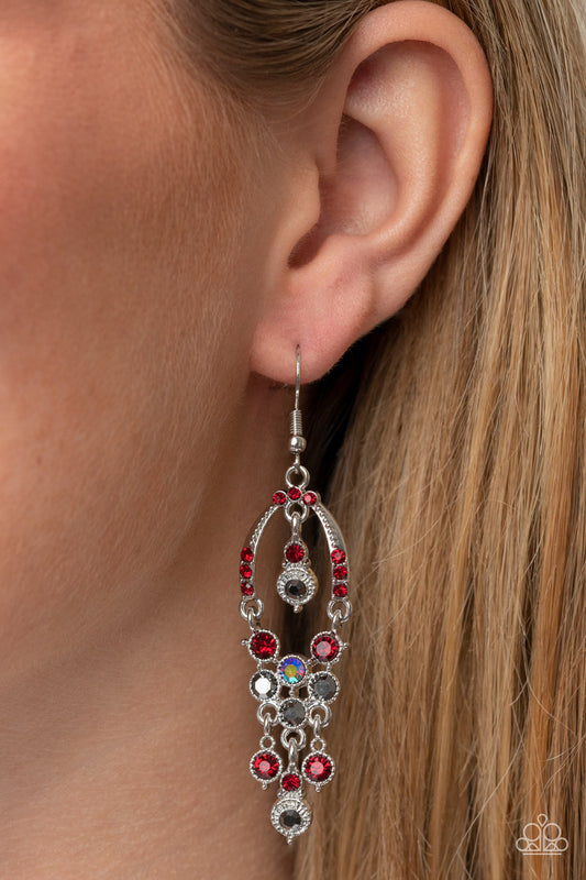 Paparazzi - Sophisticated Starlet - Red Earrings