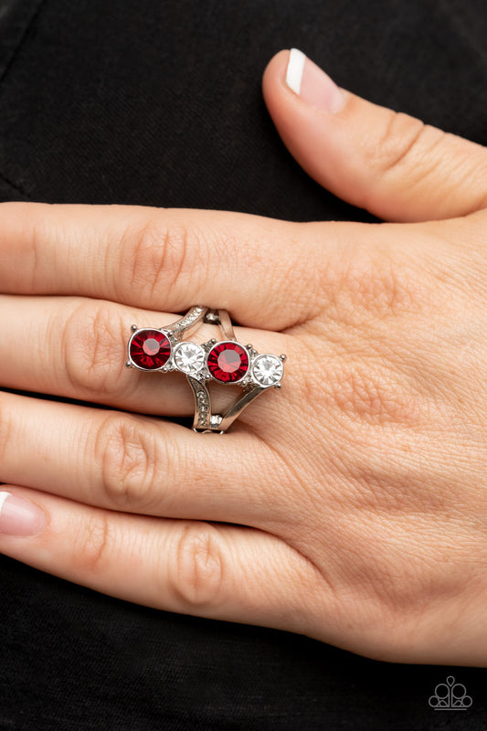 Paparazzi - Duplicating Dazzle - Red Ring