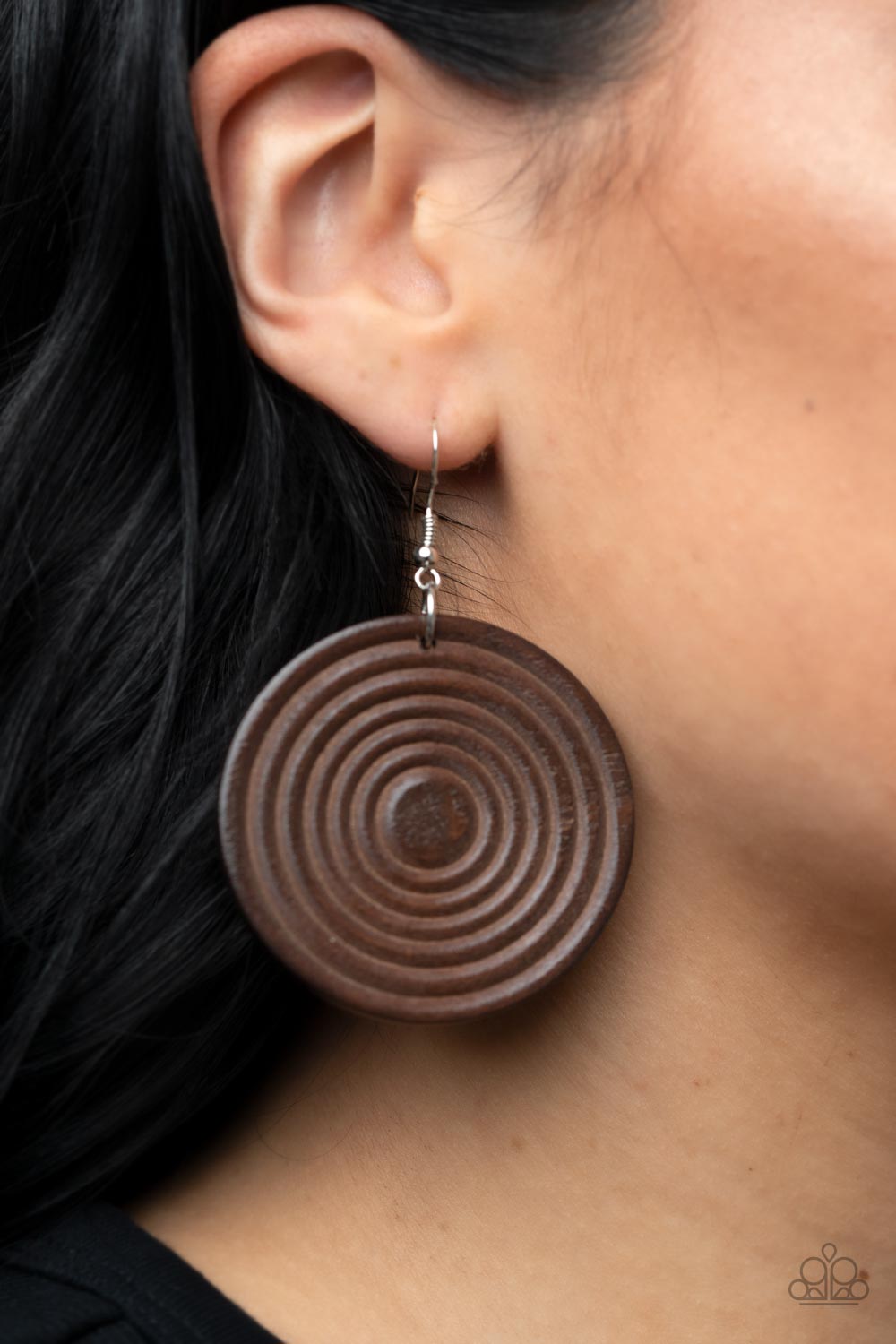 Paparazzi - Caribbean Cymbal - Brown Earrings