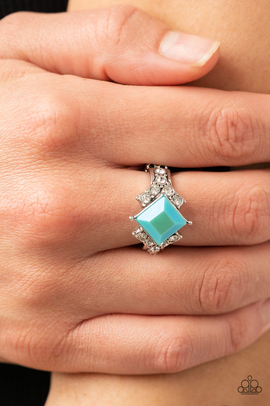 Mind-Blowing Brilliance - Turquoise Ring - Paparazzi