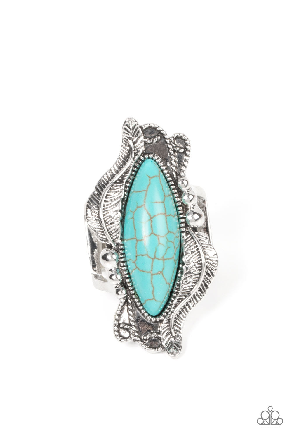 Sahara Serendipity - Turquoise Ring -Paparazzi