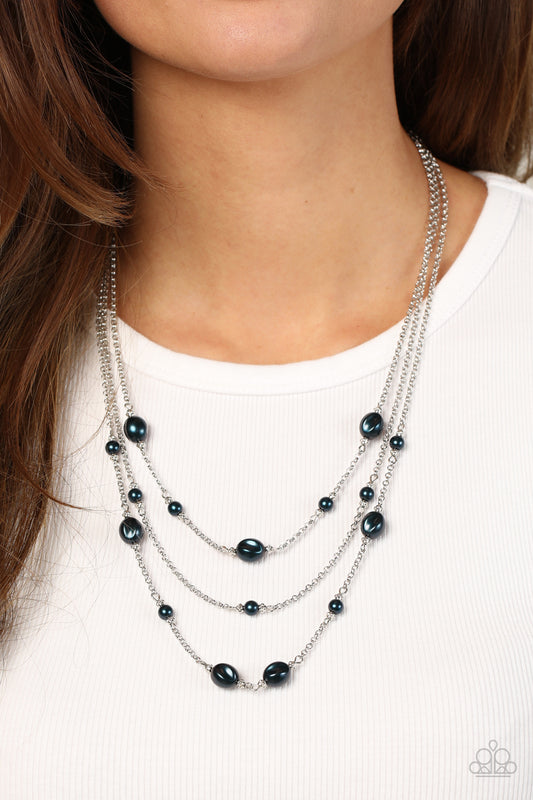 Paparazzi- Pearlicious Pop - Blue Necklace