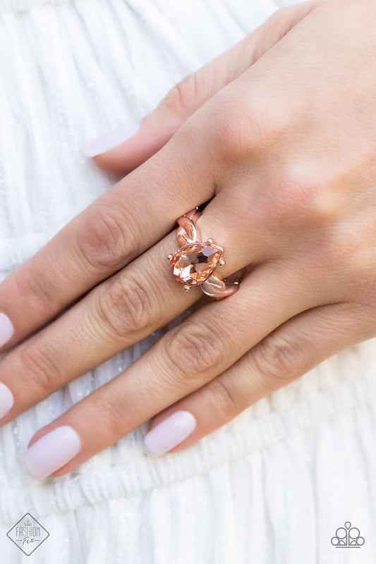 Law of Attraction - Rose Gold Ring- Paparazzi