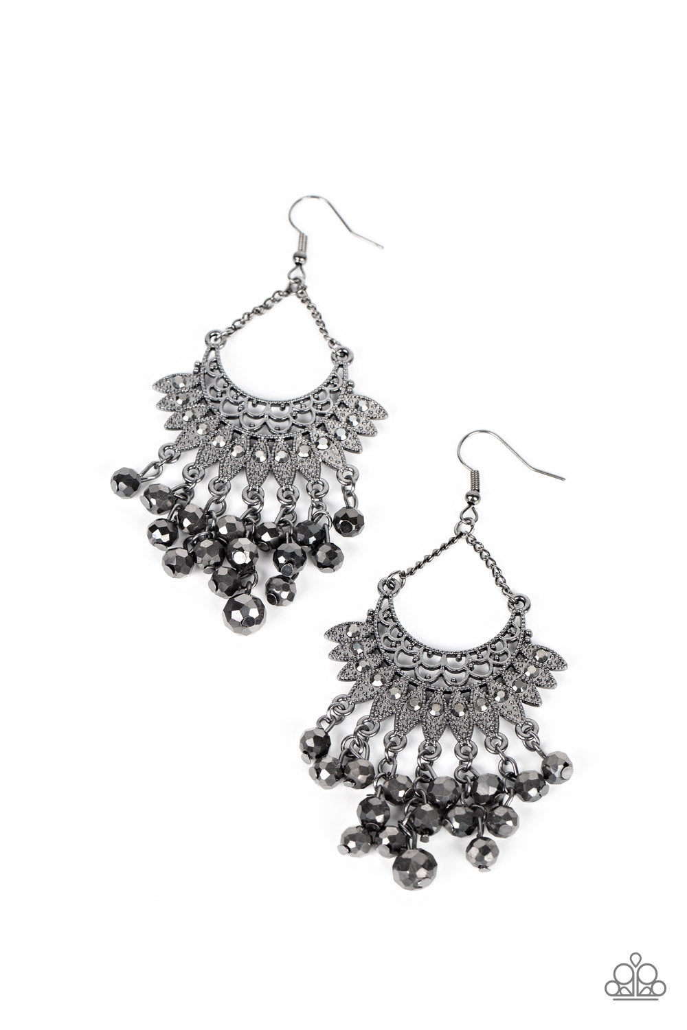 Paparazzi - Chromatic Cascade - Black Earrings