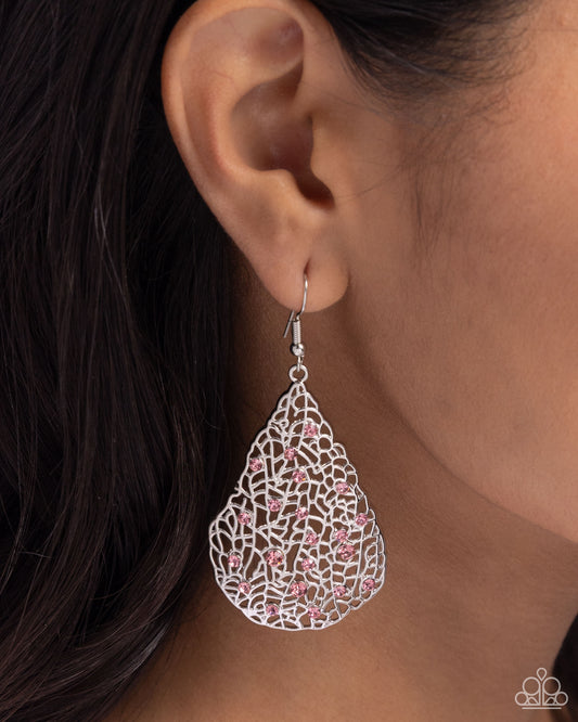 Stargazing Glamour - Pink - Paparazzi Earrings