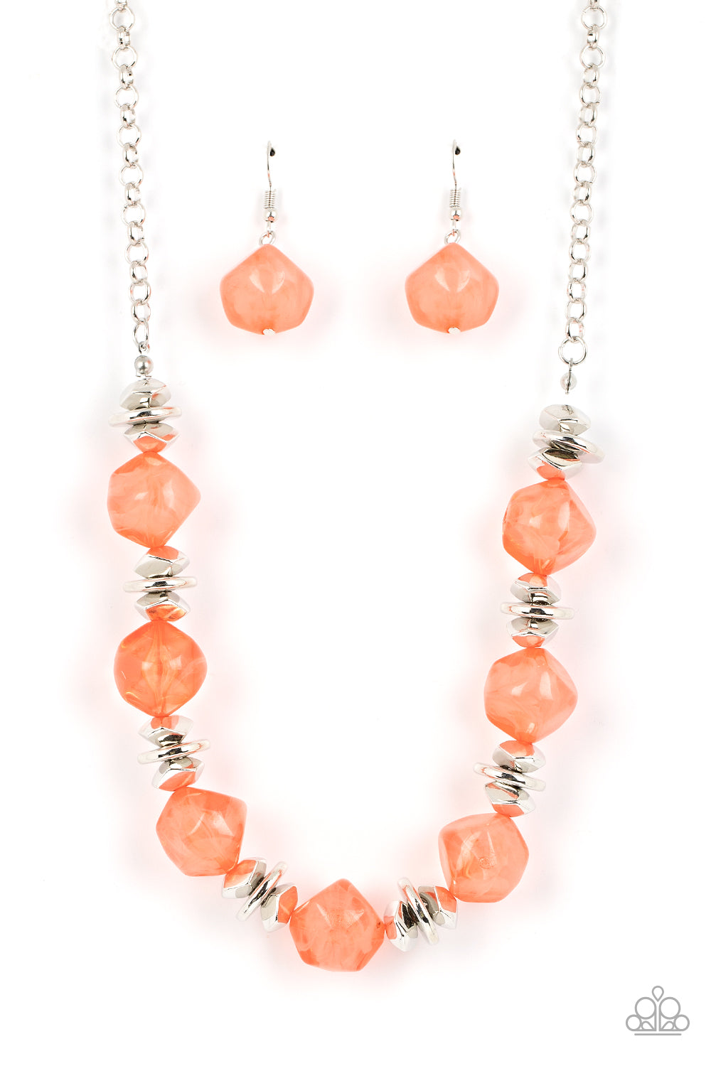 Paparazzi Island Ice - Orange Necklace