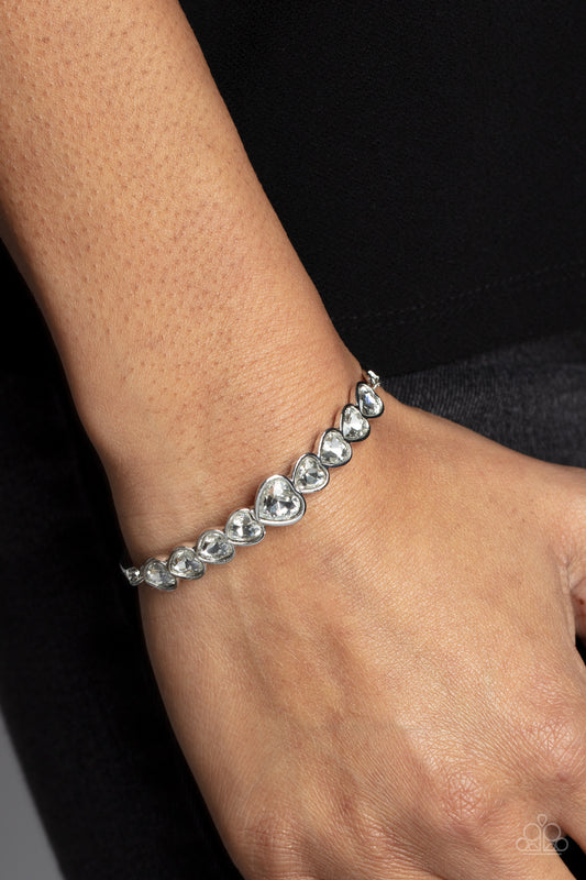 Lusty Luster - White Bracelet - Paparazzi
