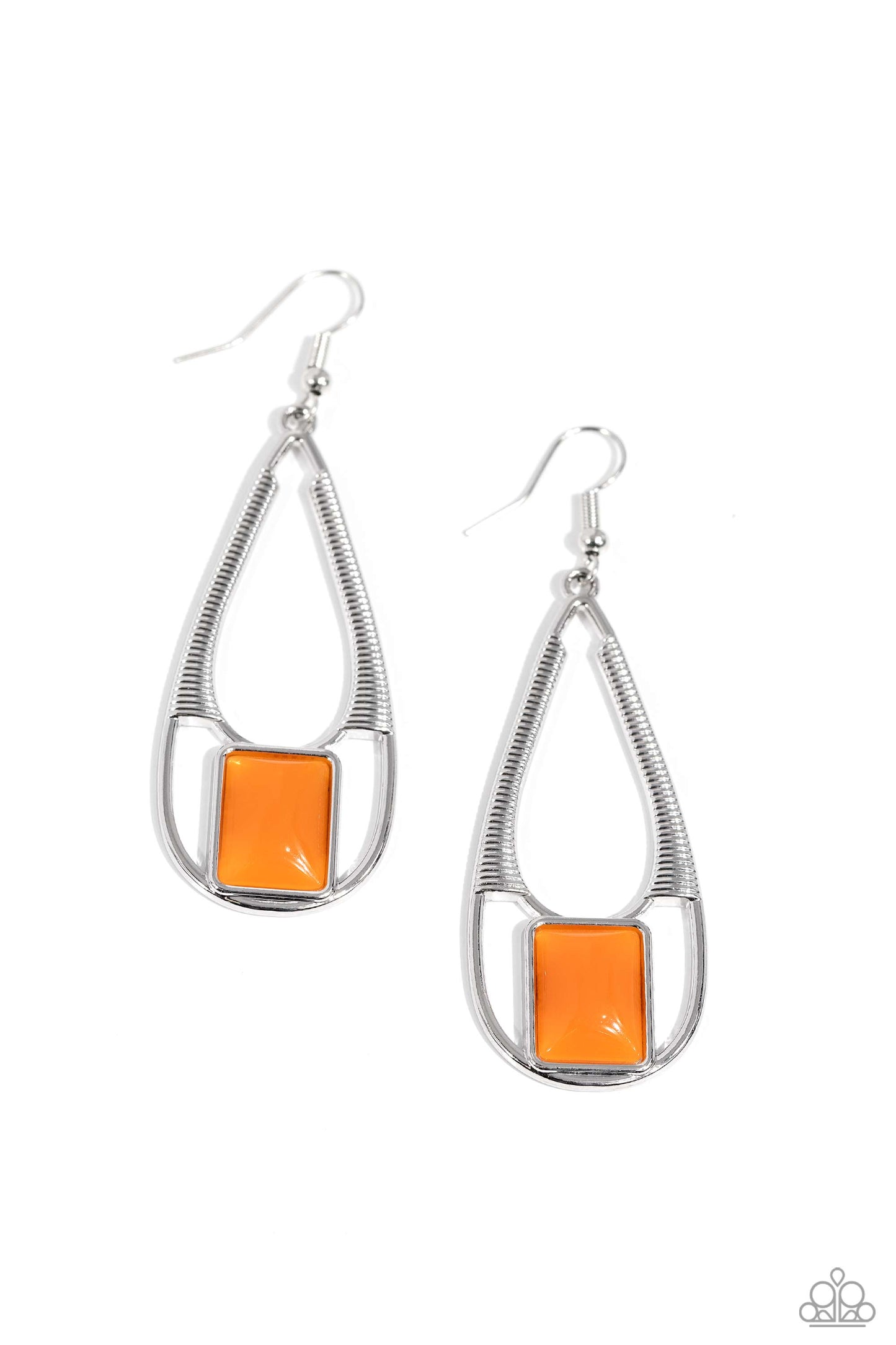 Paparazzi - Adventure Story - Orange Earrings