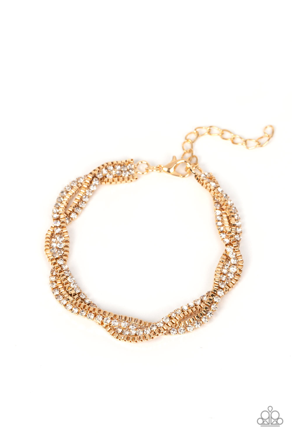 Paparazzi- Box Office Bling - Gold Bracelet