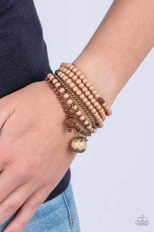 Paparazzi - Epic Escapade - Brown Bracelet