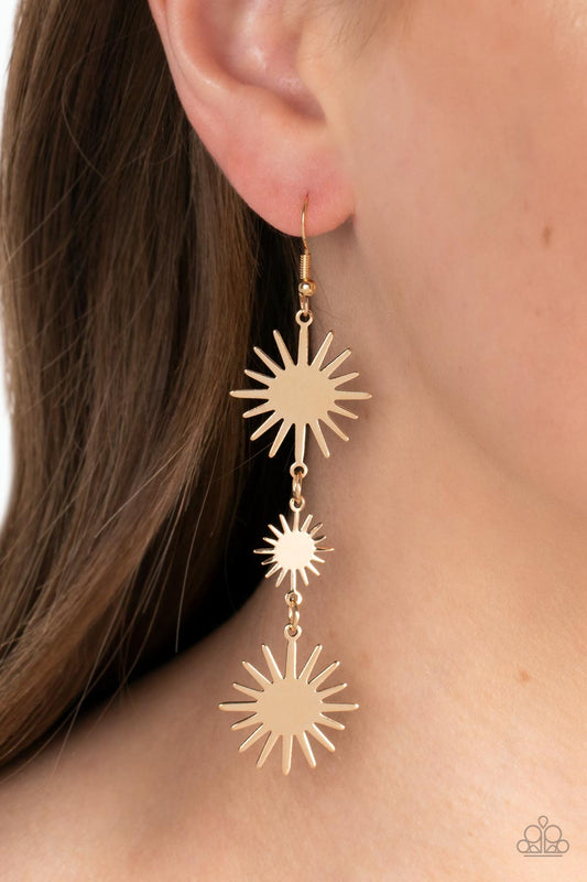 Paparazzi - Solar Soul - Gold Earrings