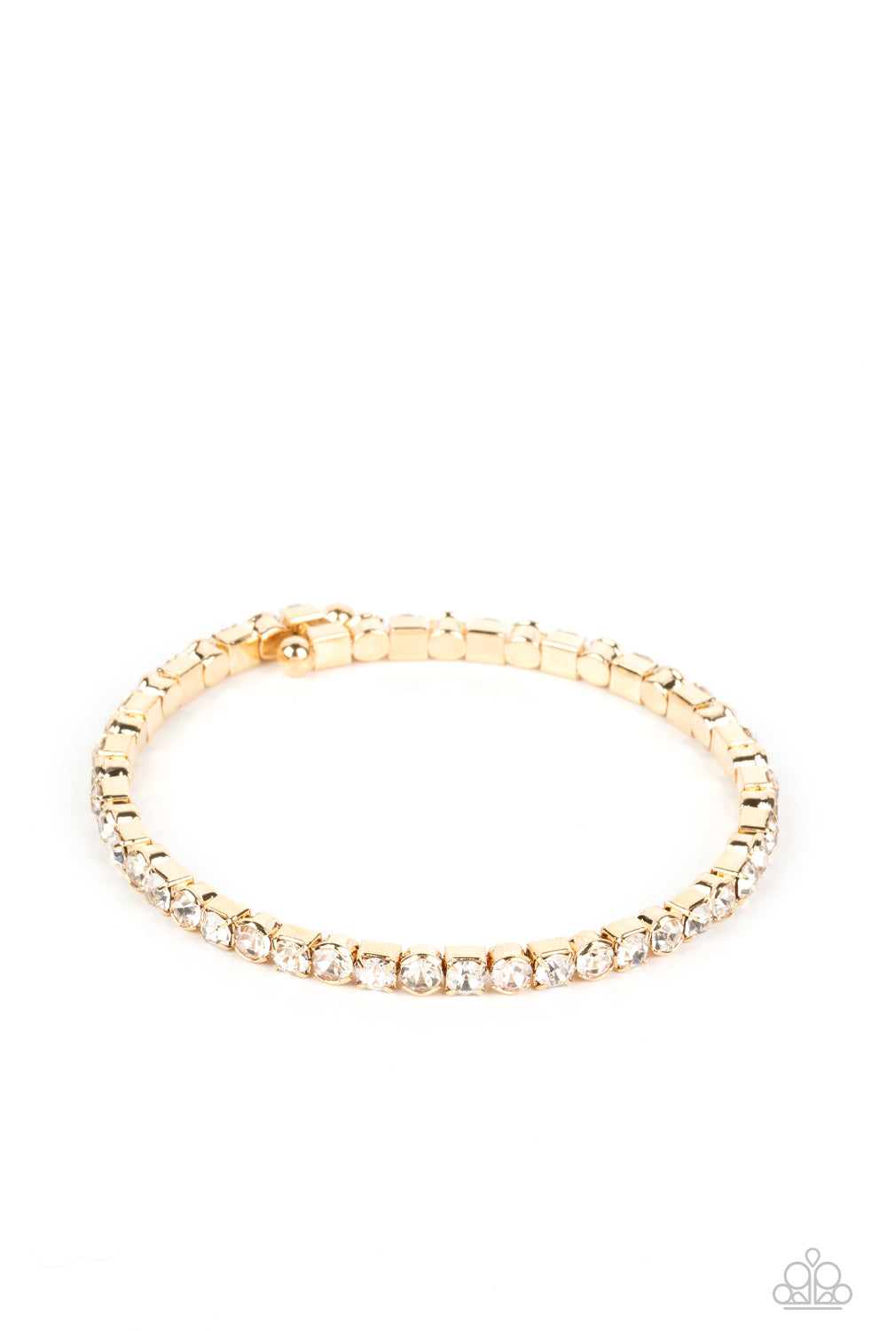 Rhinestone Spell - Gold Bracelet - Paparazzi