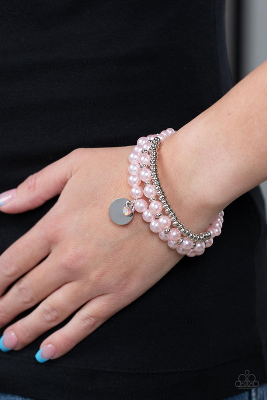 Paparazzi - Pearly Professional - Pink Bracelet