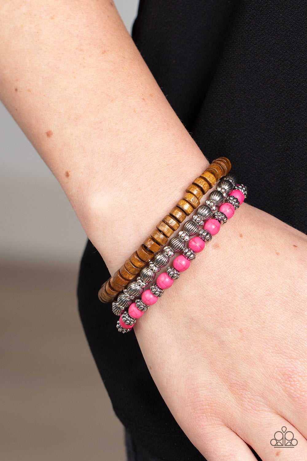 Paparazzi - ESCAPADE Route - Pink Bracelet