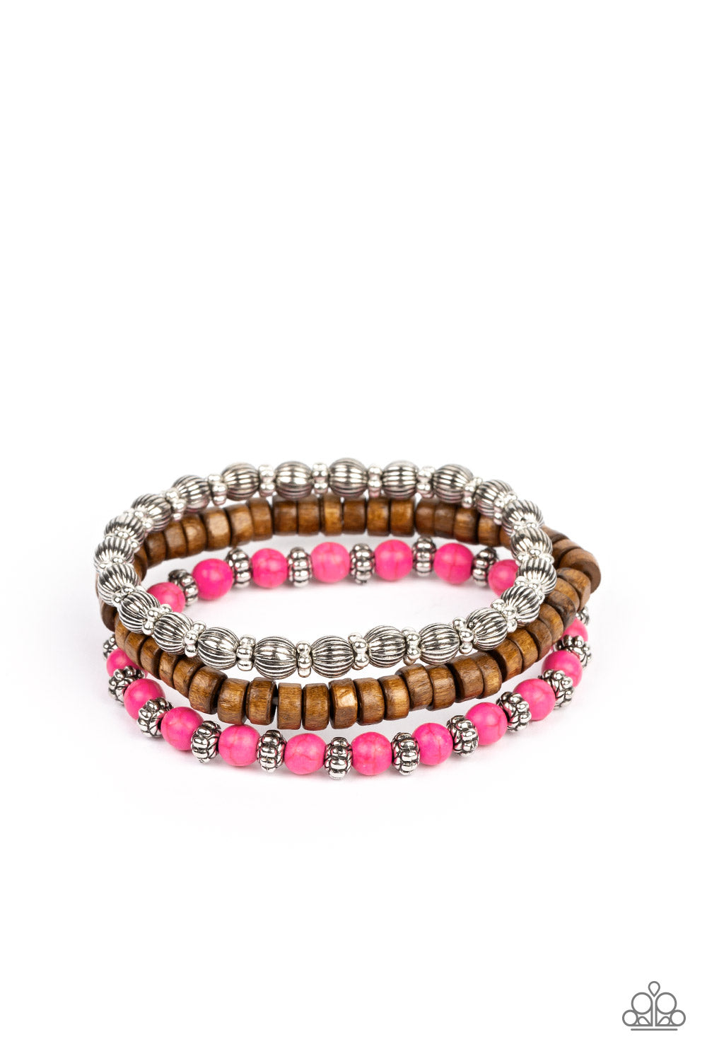 Paparazzi - ESCAPADE Route - Pink Bracelet