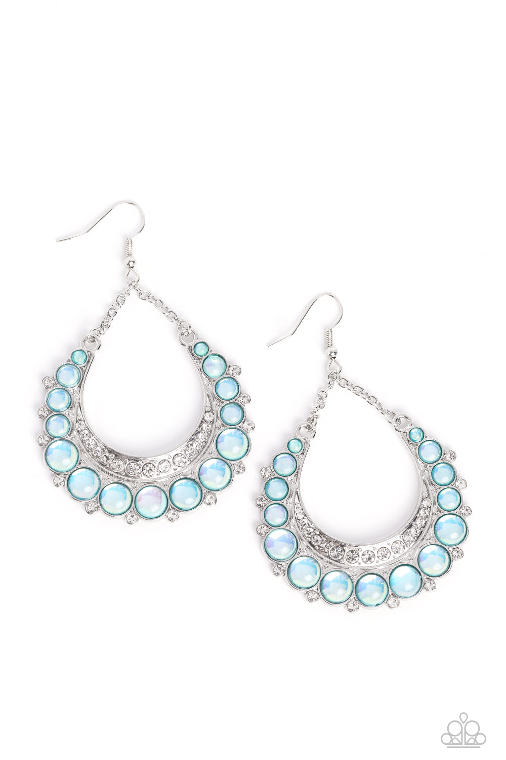 Paparazzi - Bubbly Bling - Blue Earrings