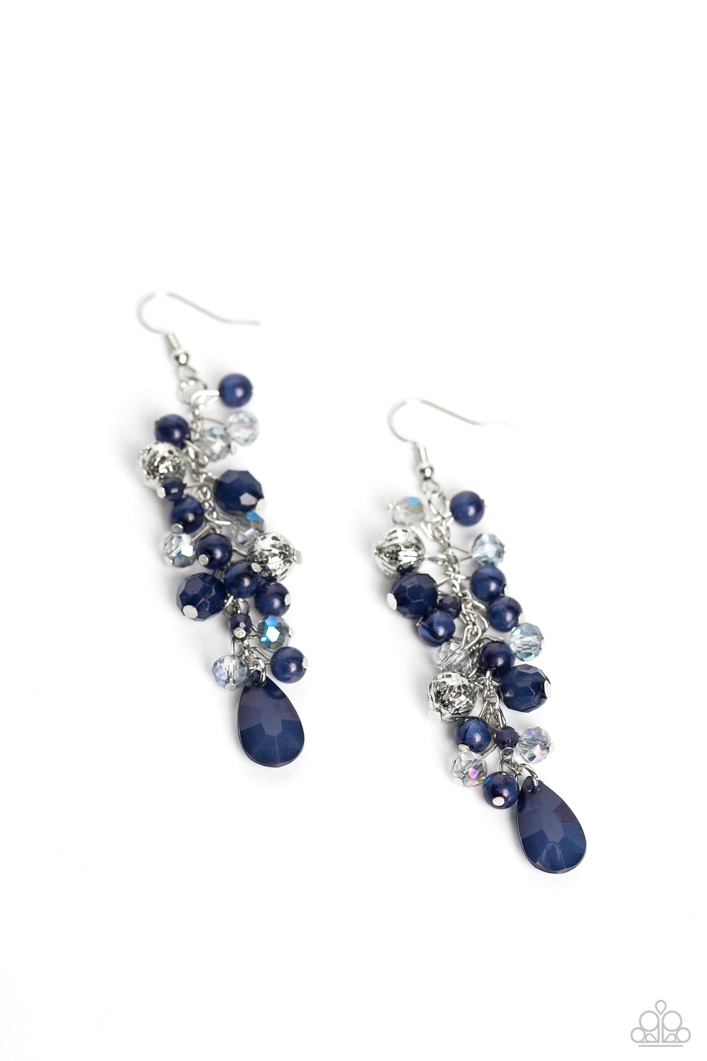 Paparazzi - Cheeky Cascade - Blue Earrings