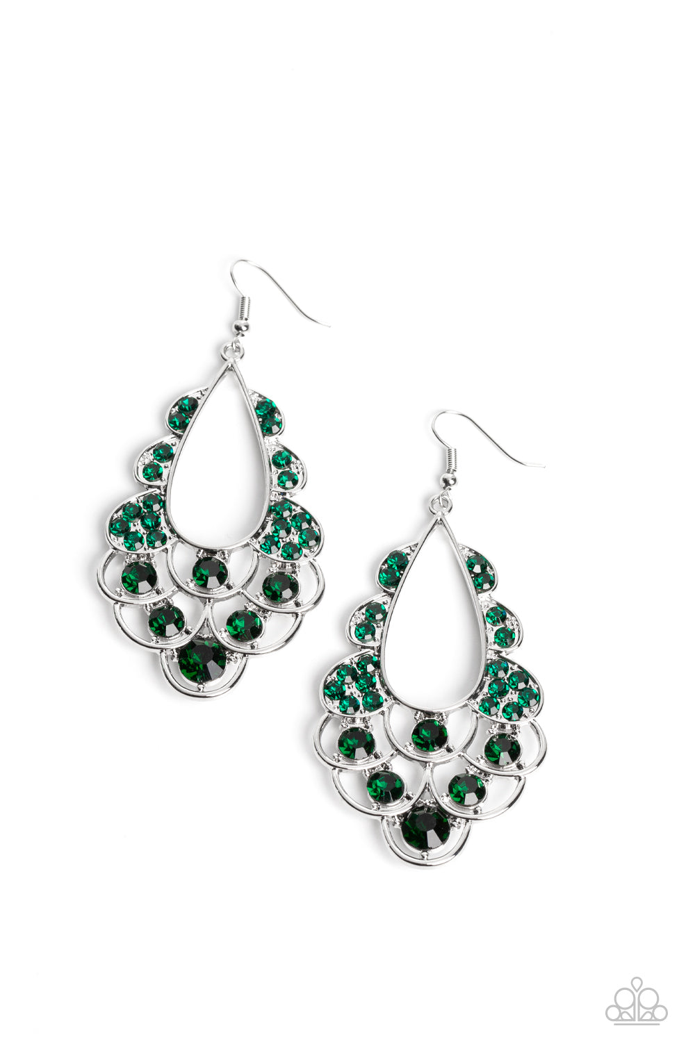 Paparazzi Majestic Masquerade Green Earrings