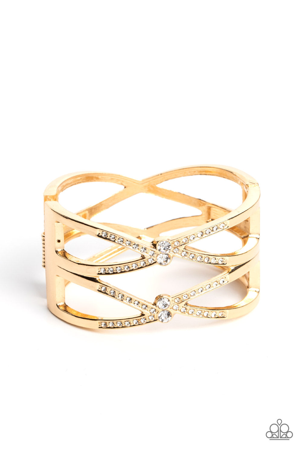 Paparazzi Bracelet ~ Entrancing Etiquette - Gold Bracelet