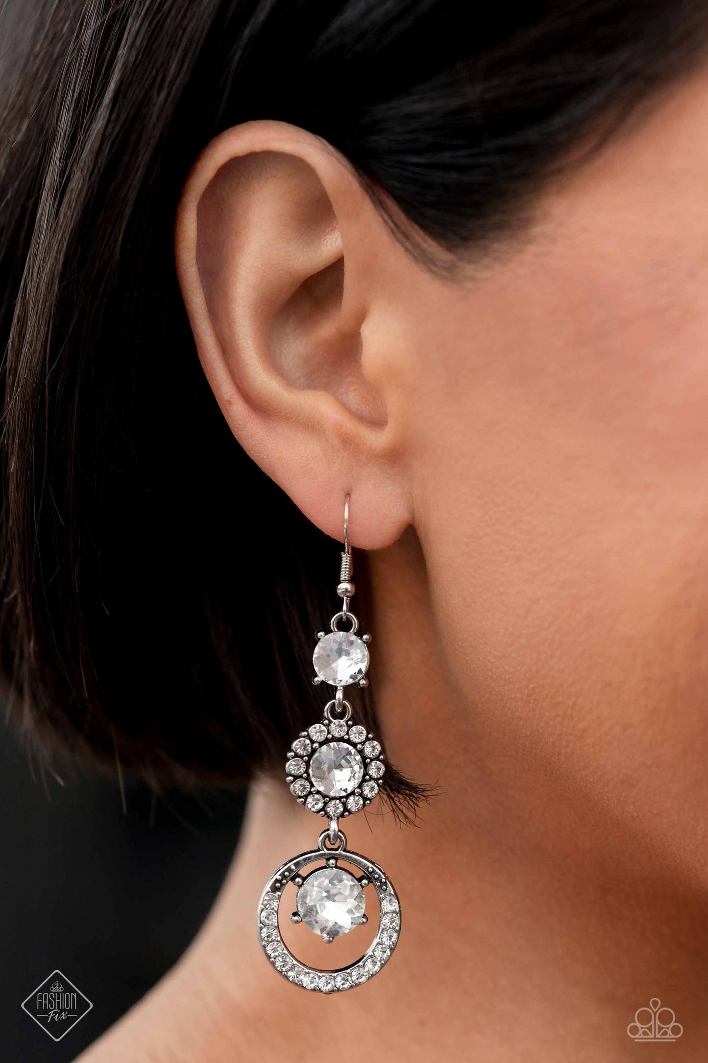 Paparazzi - Enchanting Effulgence - White Earrings