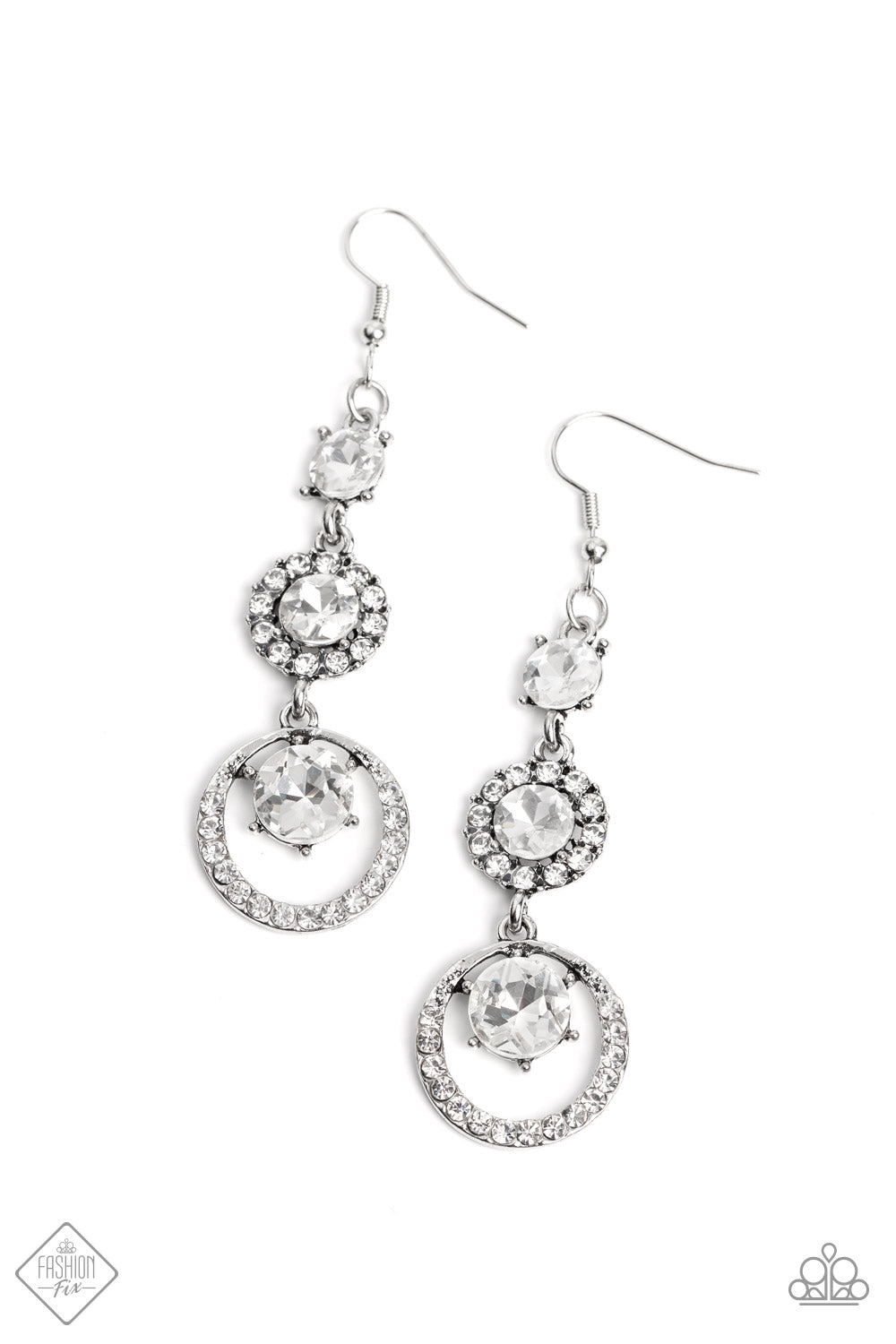 Paparazzi - Enchanting Effulgence - White Earrings