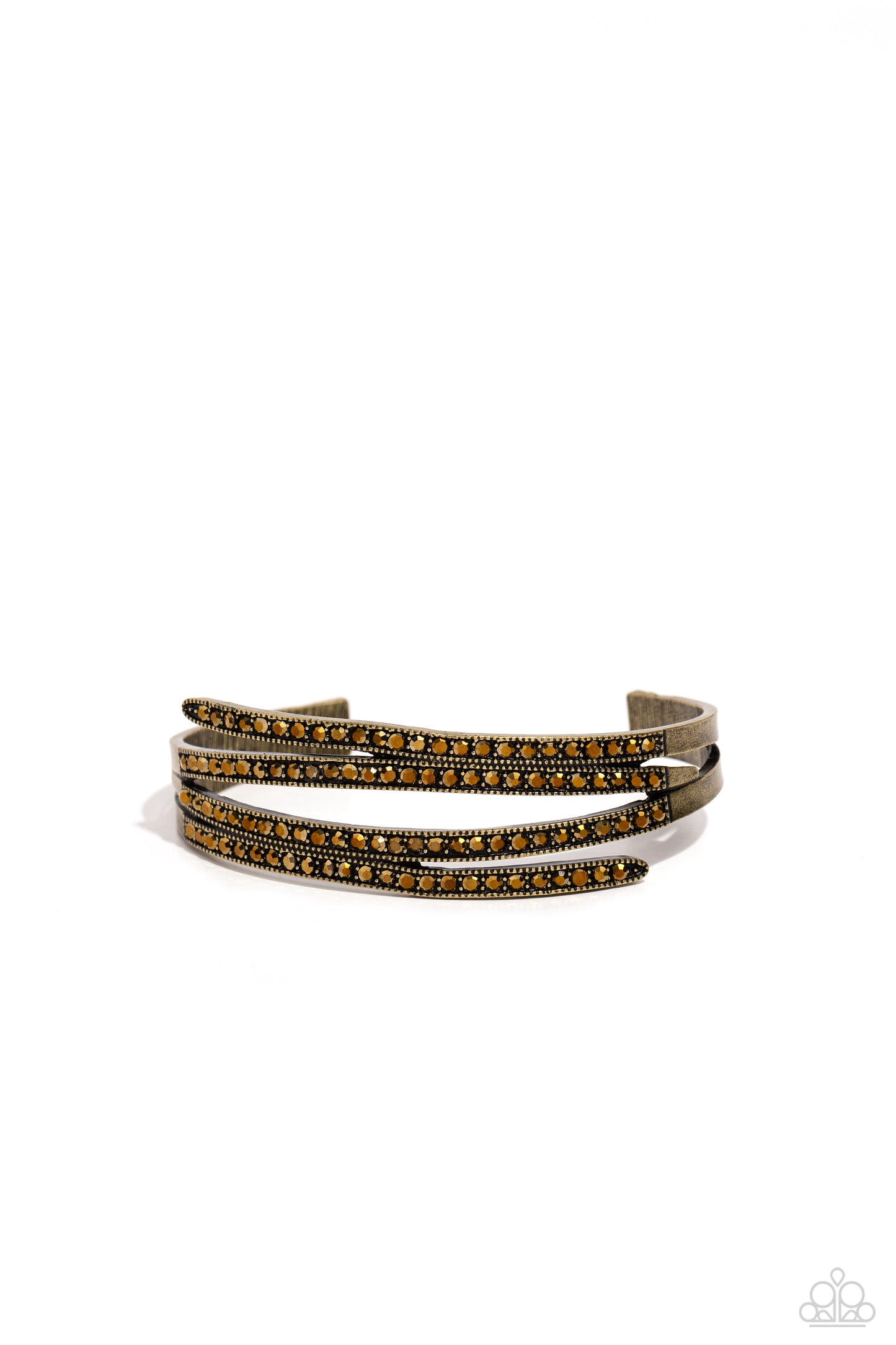 Paparazzi - CURVED Lines - Brass Bracelet